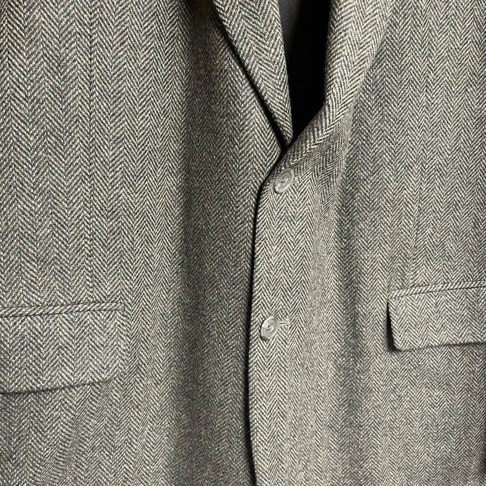 Men’s TownCraft brown herringbone tweed blazer wool/lambswool‎ size 48L